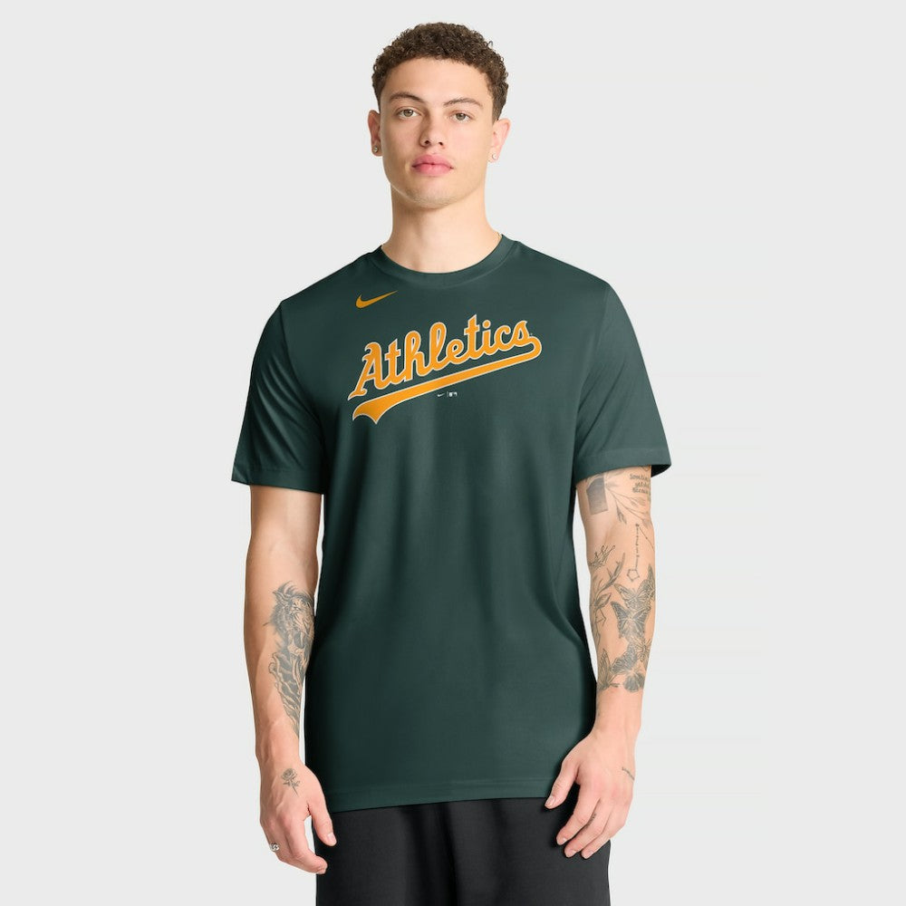 Athletics Nike New Legend Wordmark Dri-FIT T-Shirt - Green T-shirts