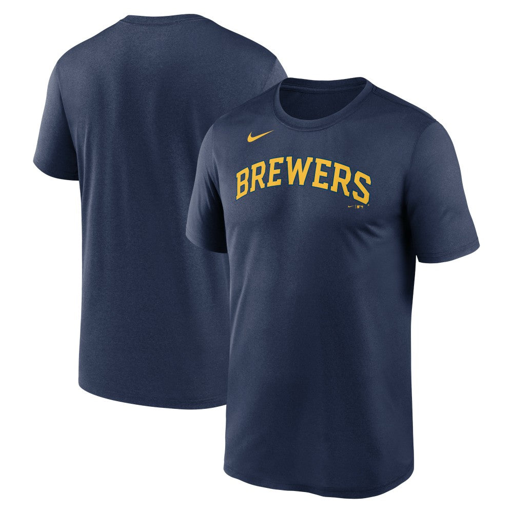 Milwaukee Brewers Nike New Legend Wordmark Dri-FIT T-Shirt - Navy T-shirts