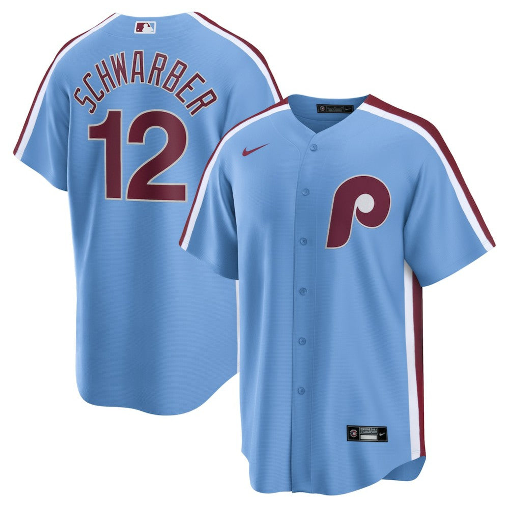 Kyle Schwarber Philadelphia Phillies Nike Alternate, 1st Replica Jersey - Light Blue Jerseys