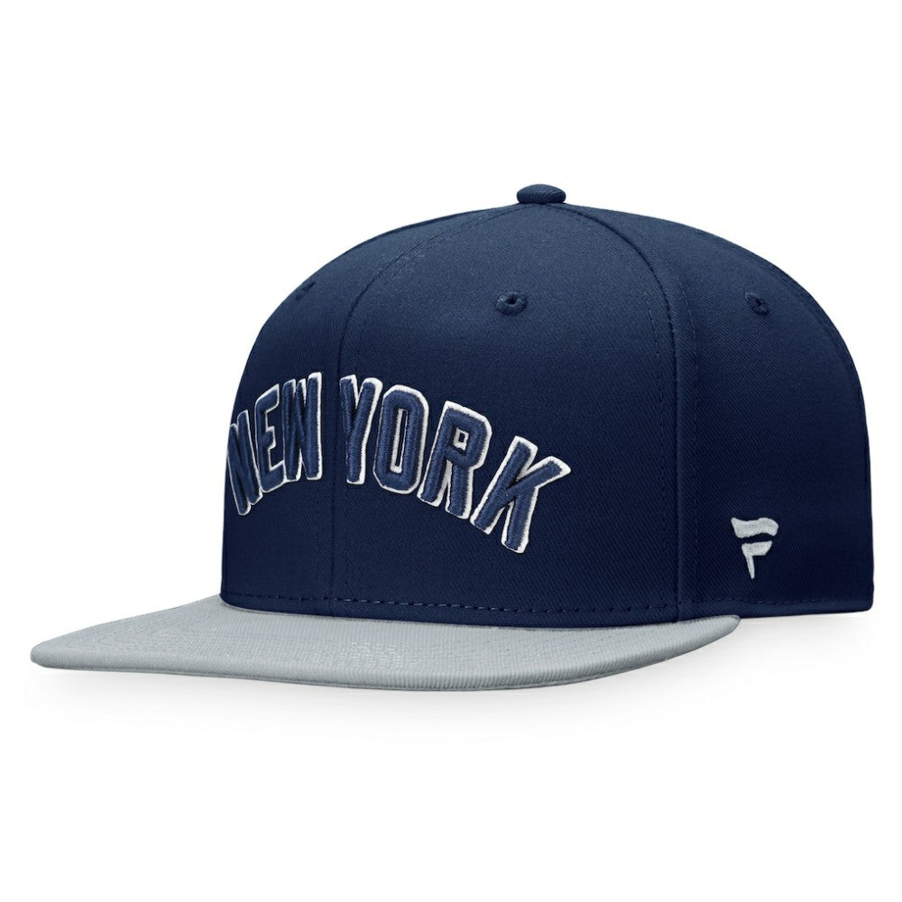 New York Yankees Fanatics Fundamental Two-Tone Fitted Hat - Navy/Gray Hats