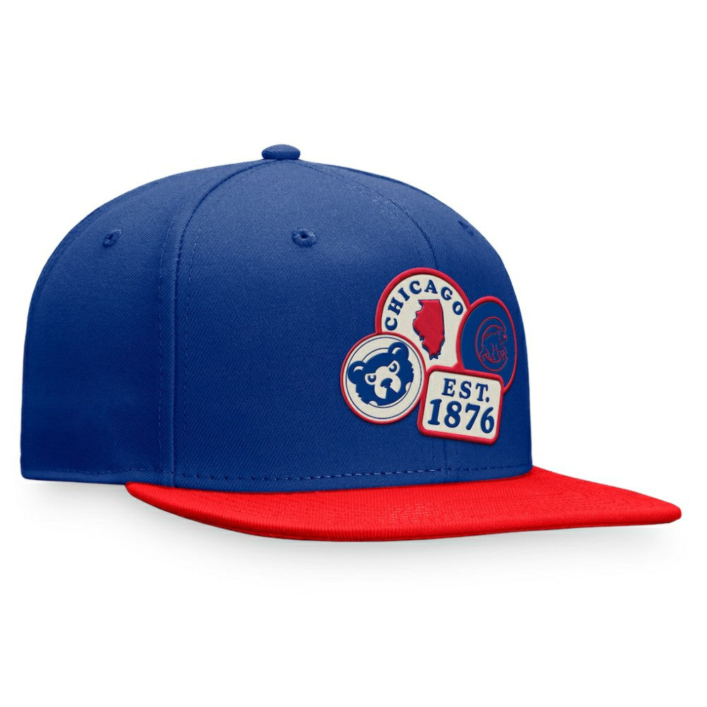 Chicago Cubs Fanatics Heritage Patch Fitted Hat - Royal Hats
