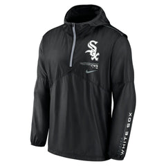 Chicago White Sox Nike Authentic Night Game Performance Half-Zip Windbreaker - Black Windbreaker
