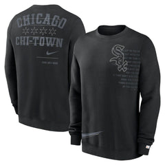 Chicago White Sox Nike Statement Ball Game Fleece Pullover Sweatshirt - Black Pullover