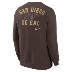 San Diego Padres Nike Statement Ball Game Fleece Pullover Sweatshirt - Brown Pullover