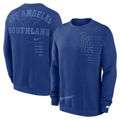 Los Angeles Dodgers Nike Statement Ball Game Fleece Pullover Sweatshirt - Royal Pullover