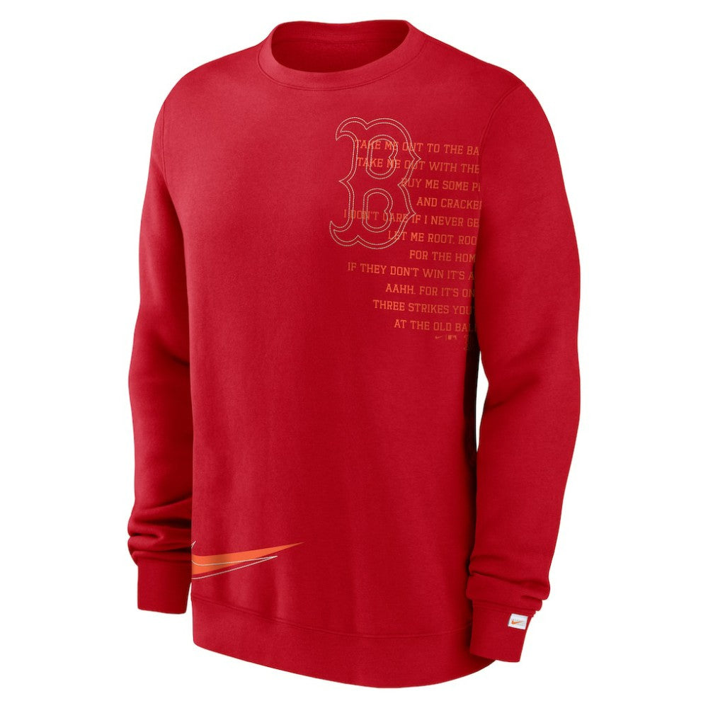 Boston Red Sox Nike Statement Ball Game Fleece Pullover Sweatshirt - Red Pullover