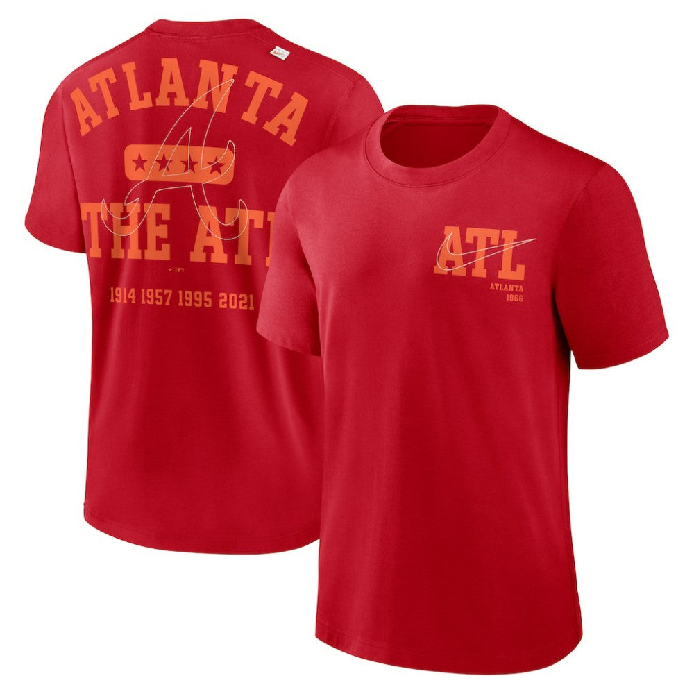 Atlanta Braves Nike Statement Game Over T-Shirt - Red T-shirts