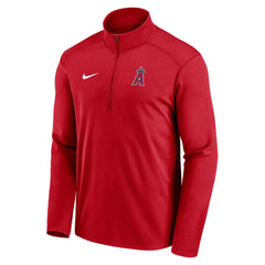 Los Angeles Angels Nike Agility Pacer Lightweight Performance Half-Zip Top - Red Tops