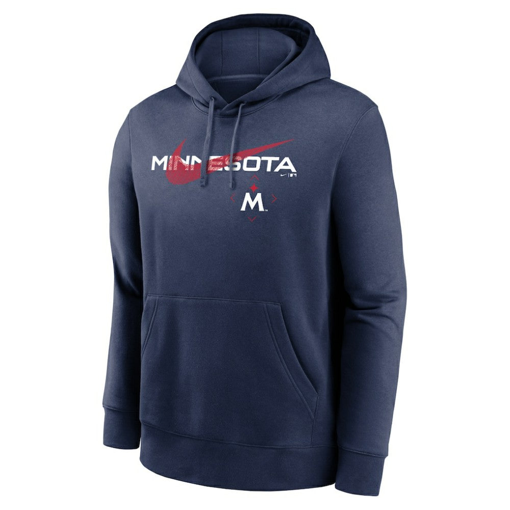 Minnesota Twins Nike 2023 Swoosh Neighborhood Pullover Hoodie - Navy Hoodies