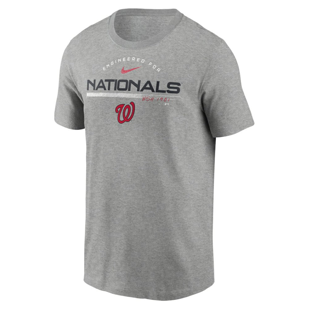 Washington Nationals Nike Team Engineered Performance T-Shirt - Heather Gray T-shirts