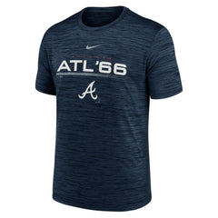Atlanta Braves Nike Wordmark Velocity Performance T-Shirt - Navy T-shirts