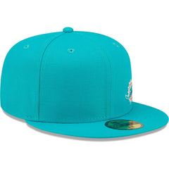 Miami Dolphins New Era Flawless 59FIFTY Fitted Hat - Aqua Hats
