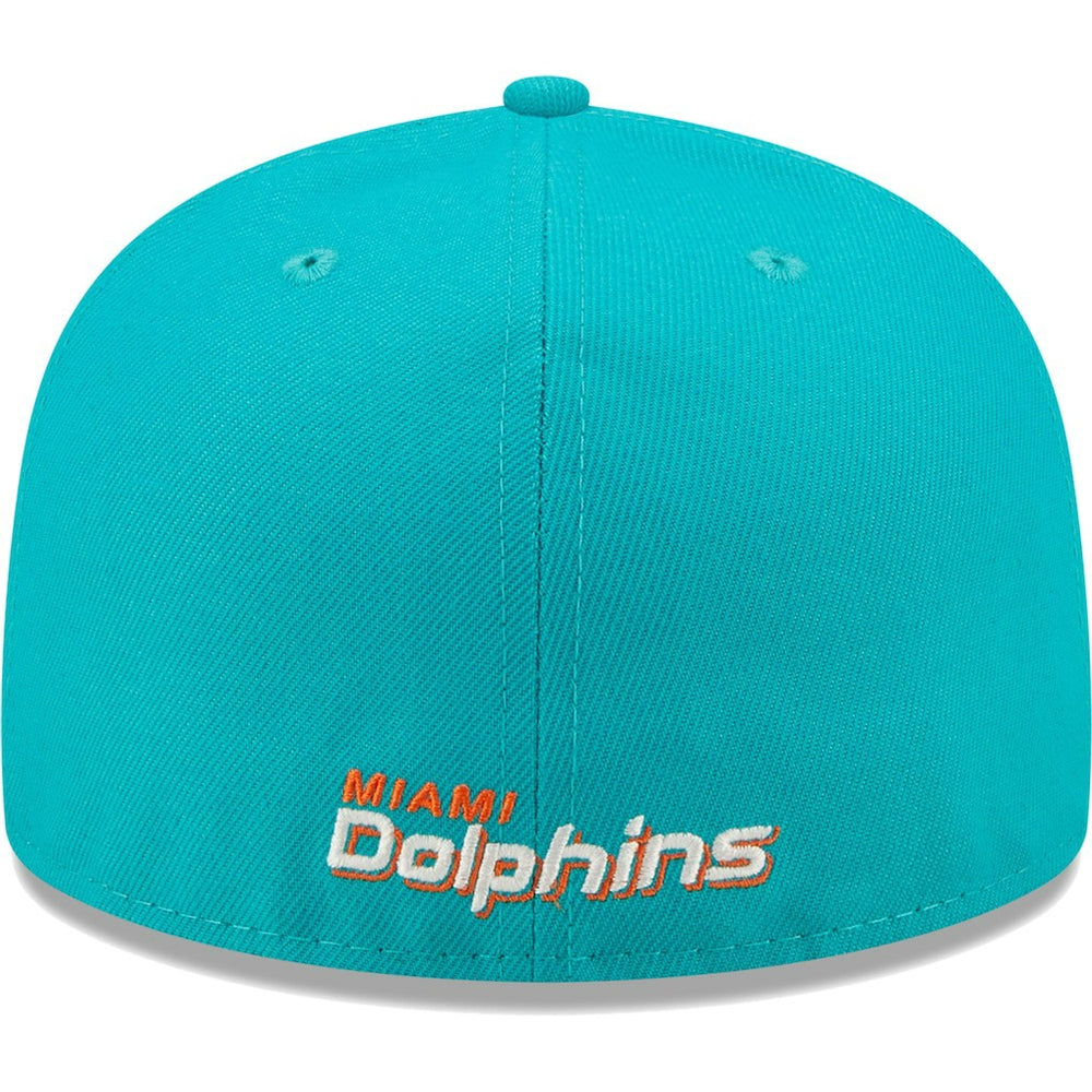 Miami Dolphins New Era Flawless 59FIFTY Fitted Hat - Aqua Hats