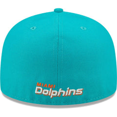 Miami Dolphins New Era Flawless 59FIFTY Fitted Hat - Aqua Hats