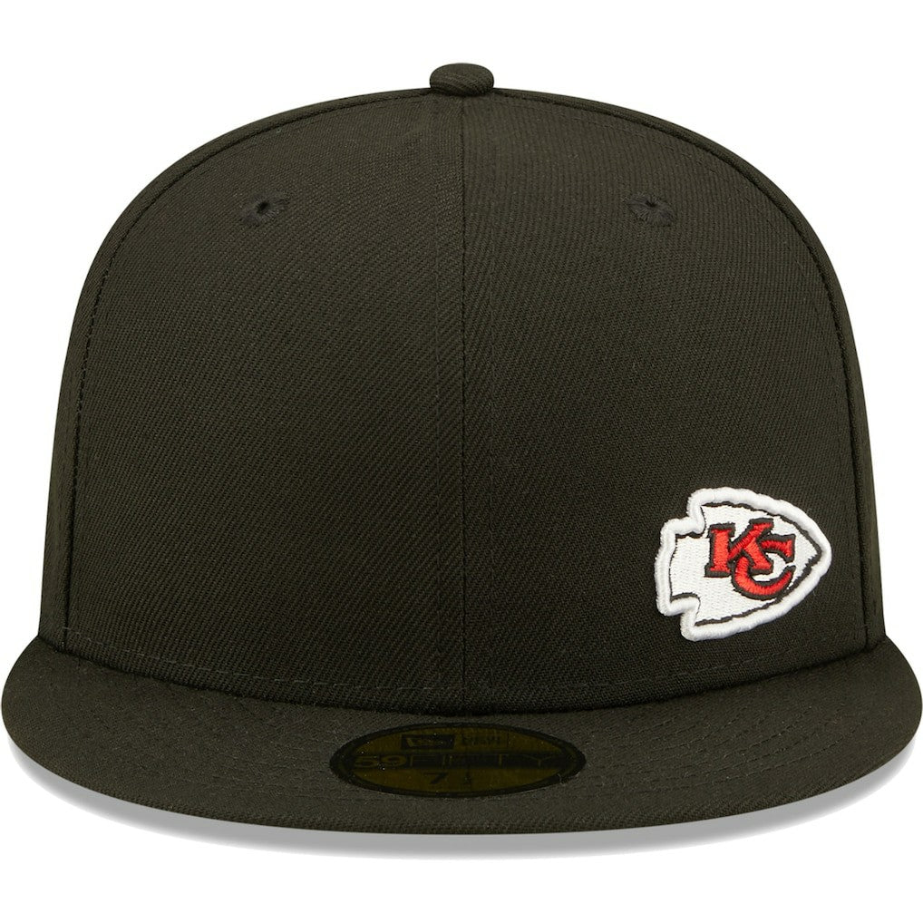 Kansas City Chiefs New Era Flawless 59FIFTY Fitted Hat - Black Hats