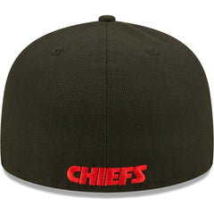 Kansas City Chiefs New Era Flawless 59FIFTY Fitted Hat - Black Hats