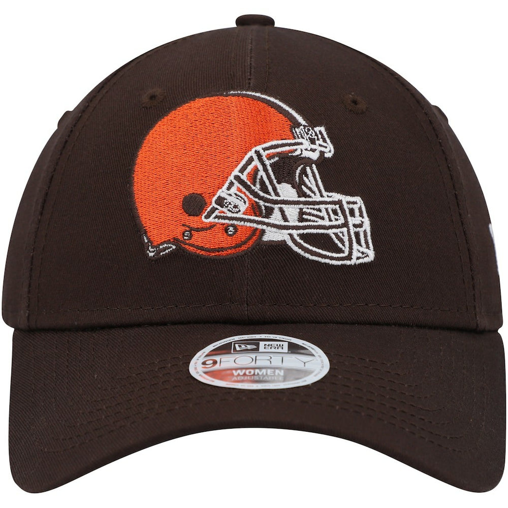 Cleveland Browns New Era Women's Simple 9FORTY Adjustable Hat - Brown Hats