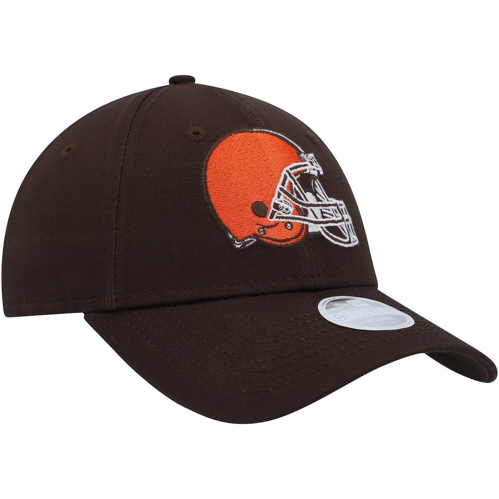 Cleveland Browns New Era Women's Simple 9FORTY Adjustable Hat - Brown Hats