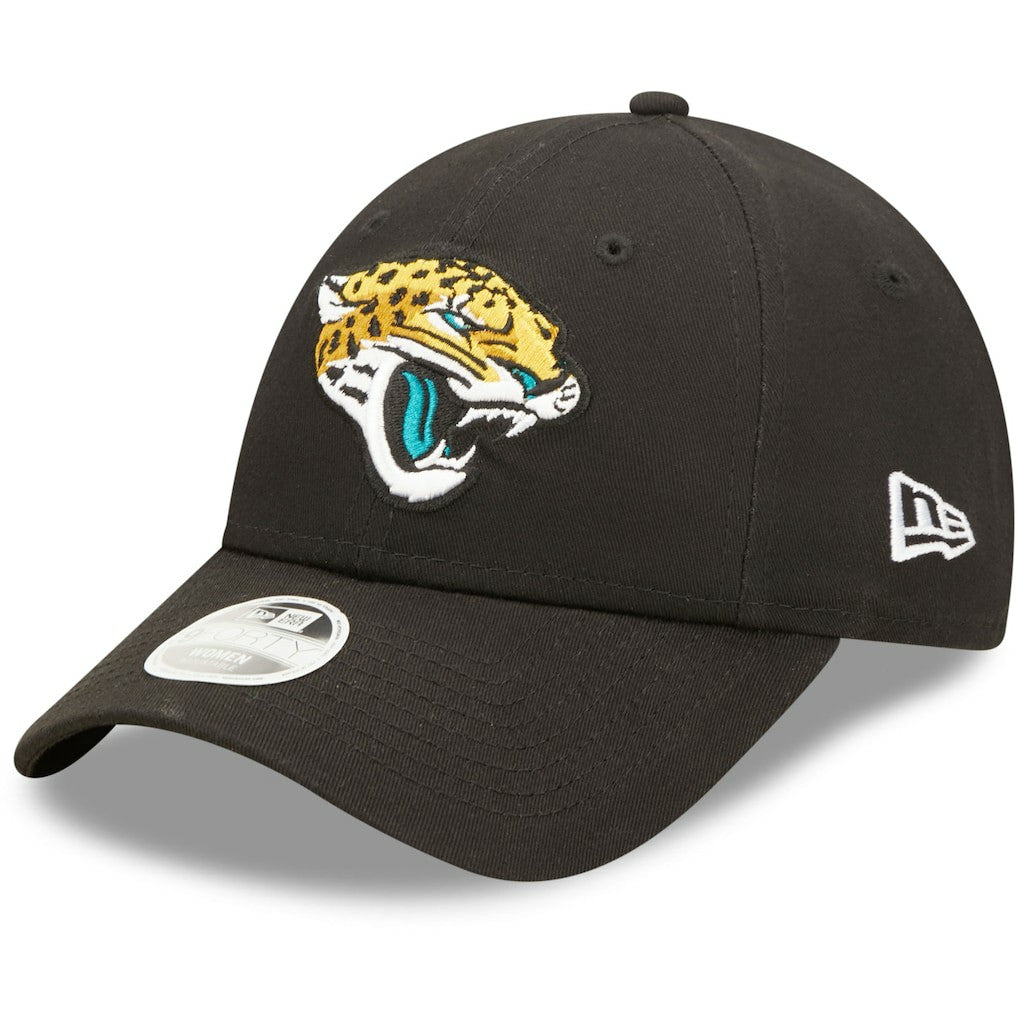 Jacksonville Jaguars New Era Women's Simple 9FORTY Adjustable Hat - Black Hats