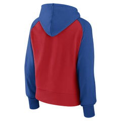 Chicago Cubs Fanatics Women's Pop Fly Pullover Hoodie - Royal/Red Hoodies