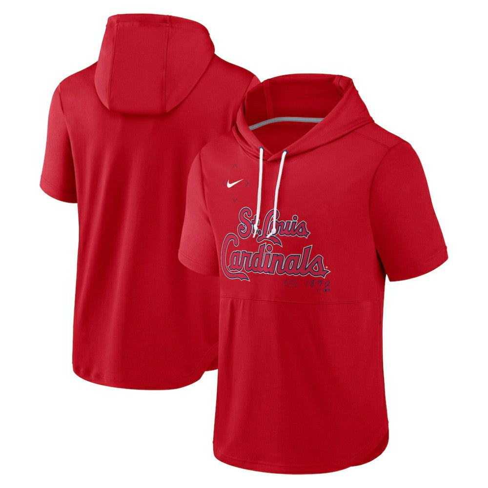 St. Louis Cardinals Nike Springer Short Sleeve Team Pullover Hoodie - Red Hoodies