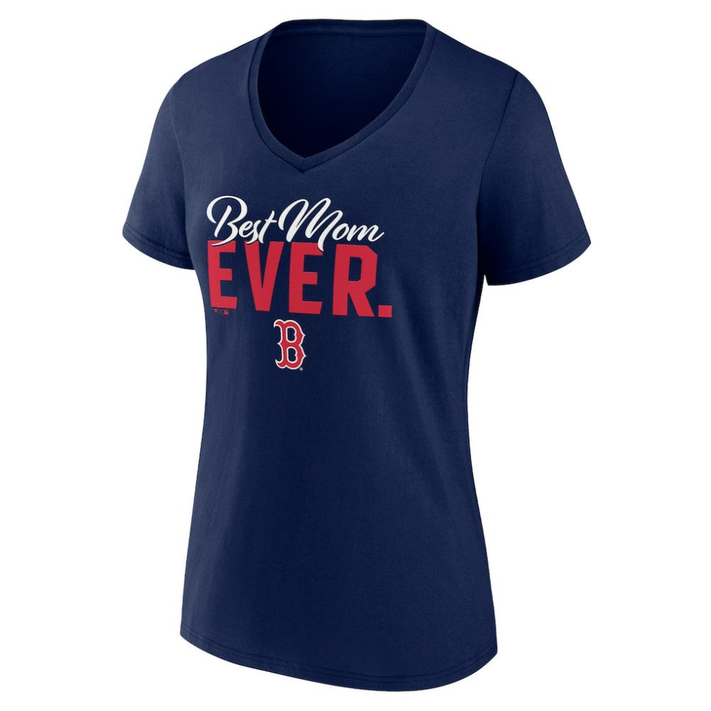 Boston Red Sox Fanatics Women's Mother's Day V-Neck T-Shirt - Navy T-shirts