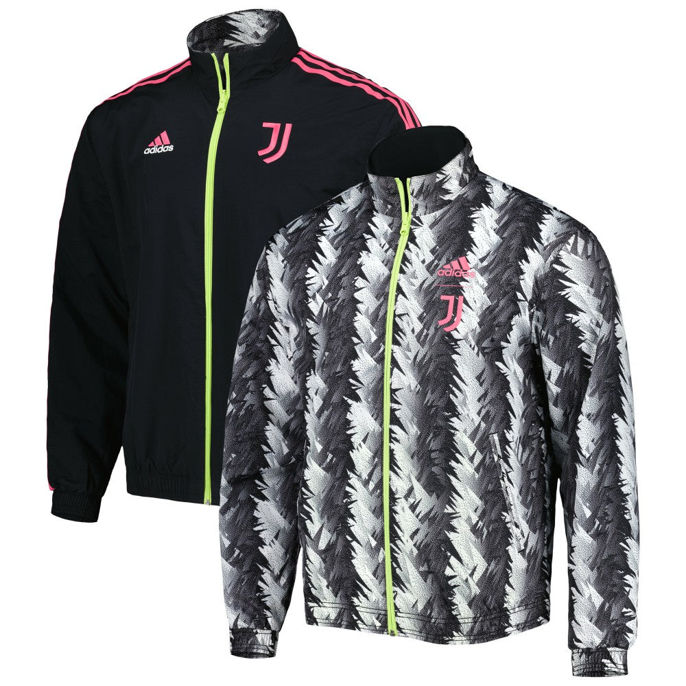 Juventus 2022/23 On-Field Team Logo Anthem Reversible Full-Zip Jacket Black - Adidas on sale