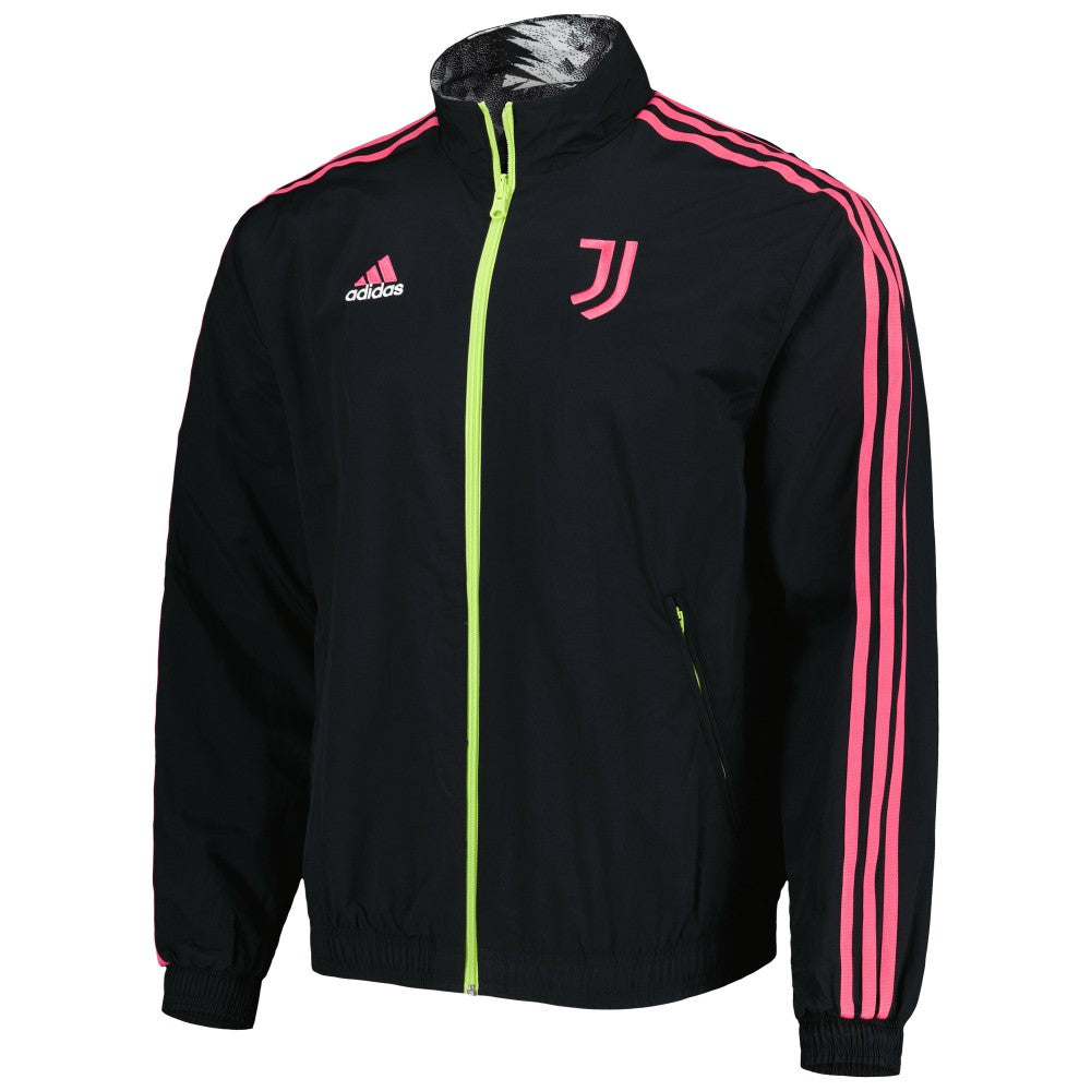 Juventus 2022/23 On-Field Team Logo Anthem Reversible Full-Zip Jacket Black - Adidas on sale