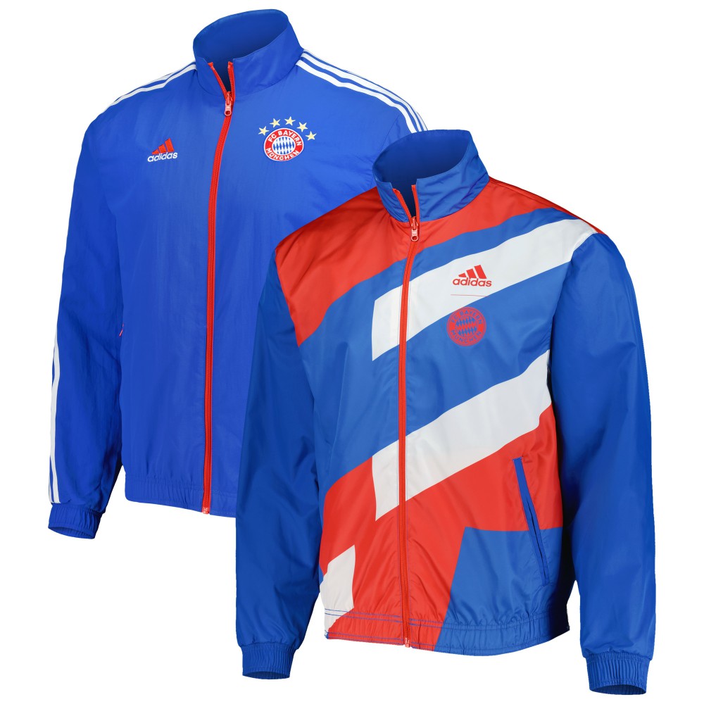 Bayern Munich 2022/23 On-Field Team Logo Anthem Reversible Full-Zip Jacket Blue - Adidas for sale