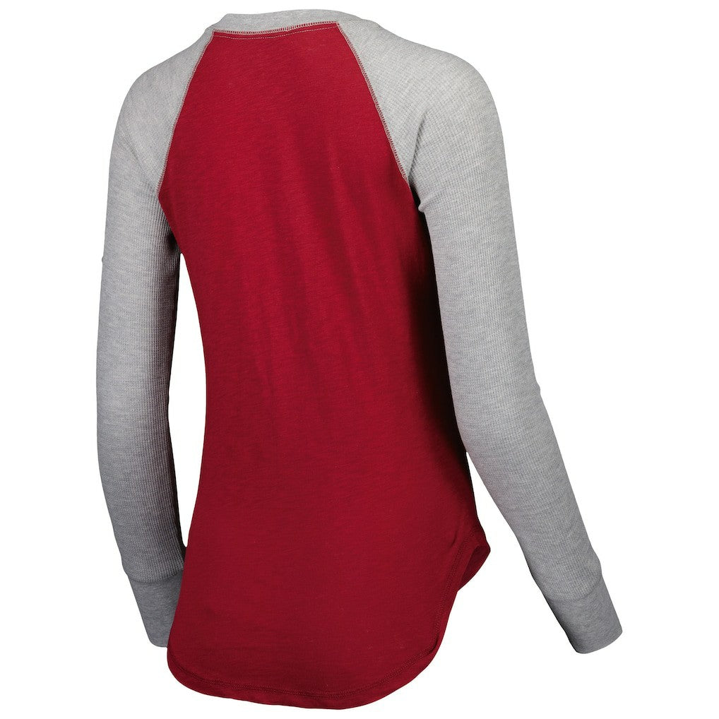 Washington Commanders Touch Women's Waffle Raglan Lightweight Long Sleeve T-Shirt - Burgundy T-shirts