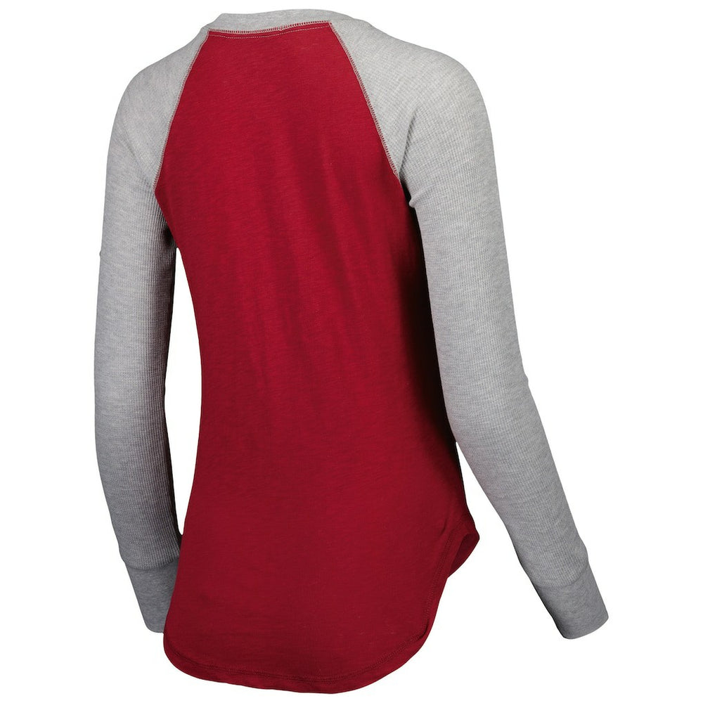 Washington Commanders Touch Women's Waffle Raglan Lightweight Long Sleeve T-Shirt - Burgundy T-shirts