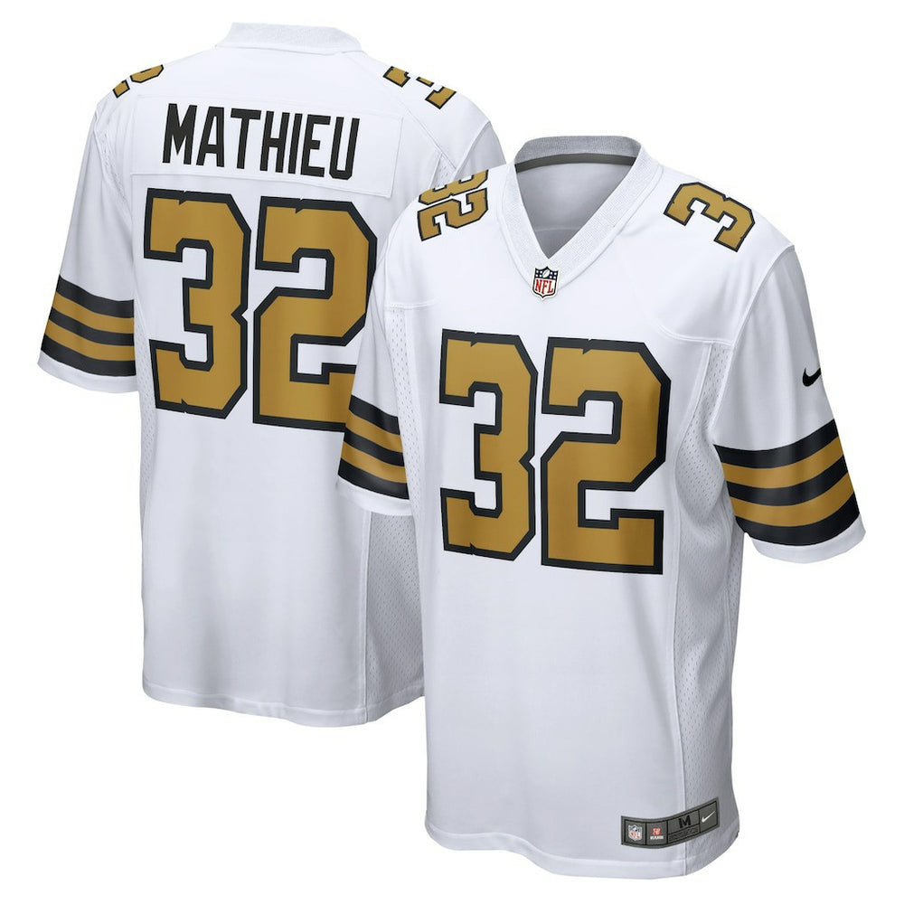 Tyrann Mathieu New Orleans Saints Alternate Game Jersey - White Jerseys