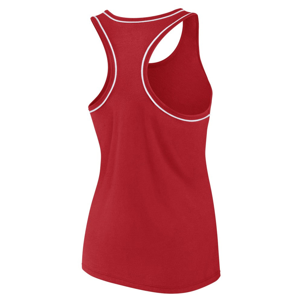 Los Angeles Angels Fanatics Women's Wordmark Logo Racerback Tank Top - Red Tanks