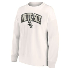 Chicago White Sox Fanatics Women's Leopard Pullover Sweatshirt - Cream Pullover