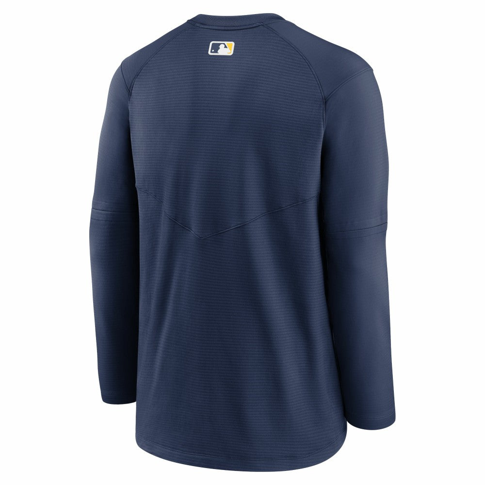 Milwaukee Brewers Nike Authentic Collection Logo Performance Long Sleeve T-Shirt - Navy T-shirts