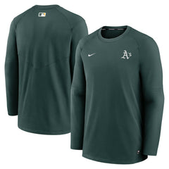 Athletics Nike Authentic Collection Logo Performance Long Sleeve T-Shirt - Green T-shirts