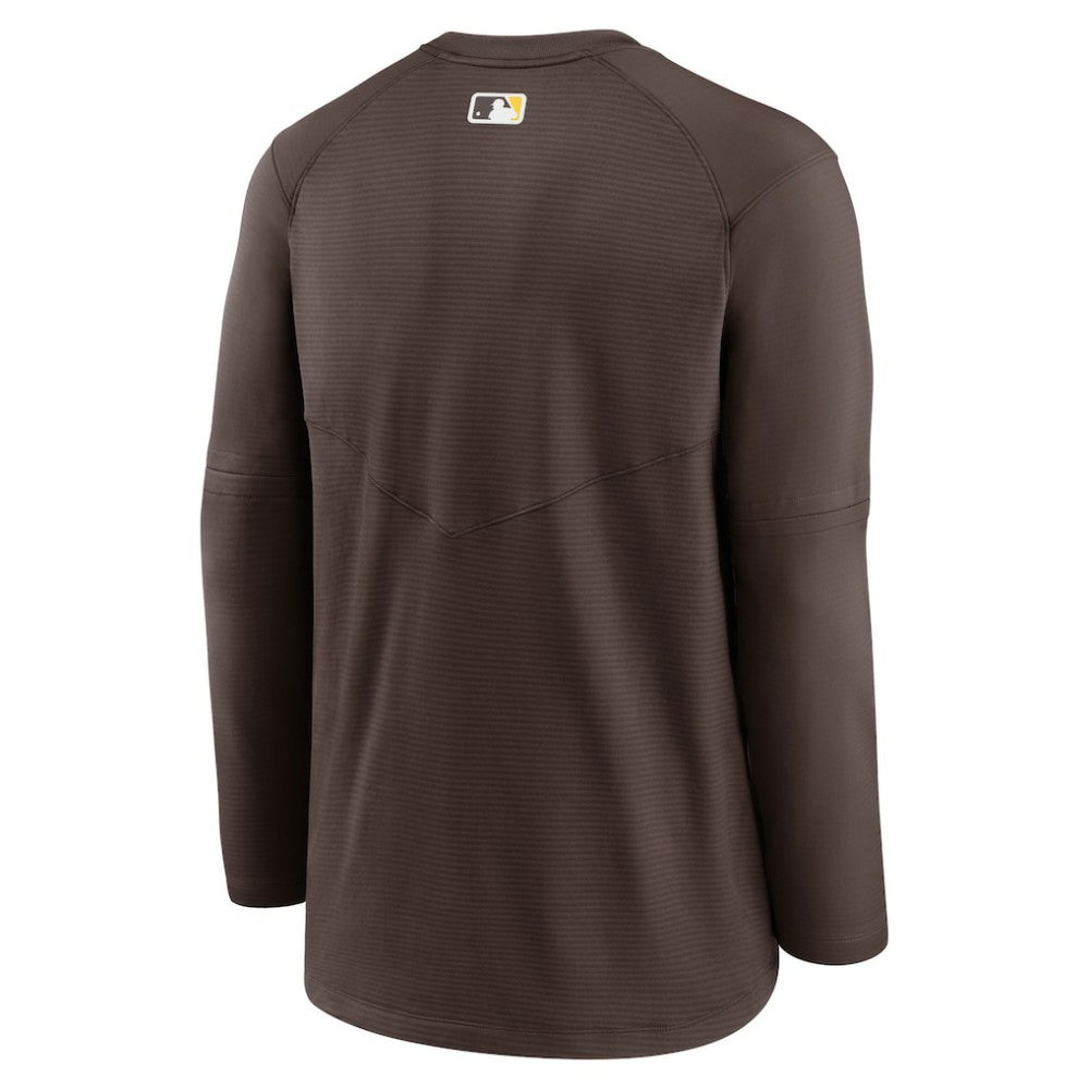 San Diego Padres Nike Authentic Collection Logo Performance Long Sleeve T-Shirt - Brown T-shirts