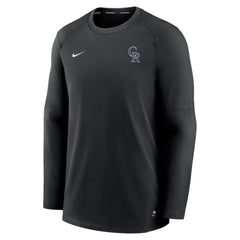 Colorado Rockies Nike Authentic Collection Logo Performance Long Sleeve T-Shirt - Black T-shirts
