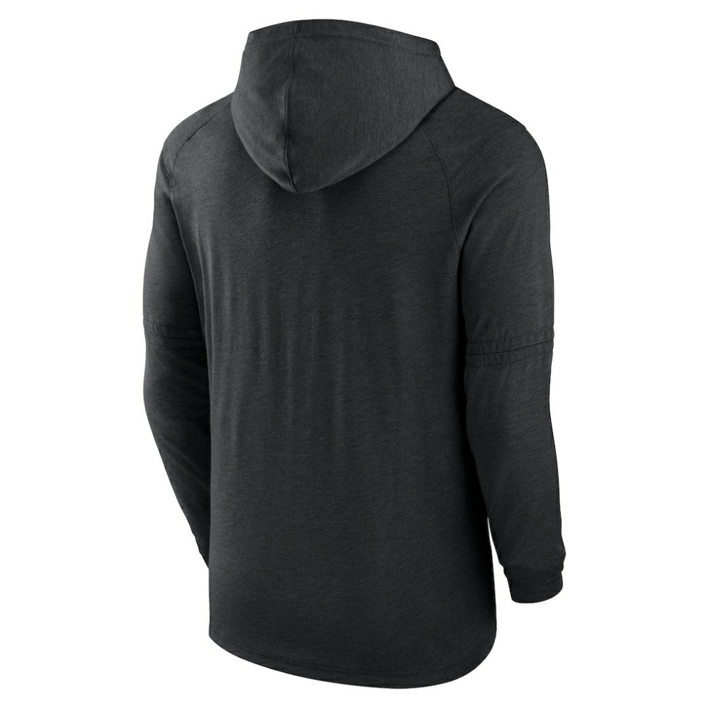 Baltimore Orioles Nike Authentic Collection Lightweight Dri-FIT Hooded Pullover - Heather Black Pullover