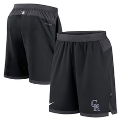 Colorado Rockies Nike Authentic Collection Flex Vent Performance Shorts - Black Shorts