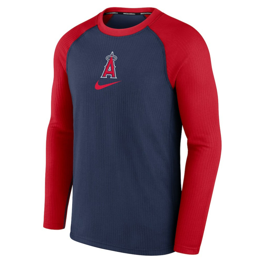 Los Angeles Angels Nike Authentic Collection Game Raglan Performance Long Sleeve T-Shirt - Navy T-shirts