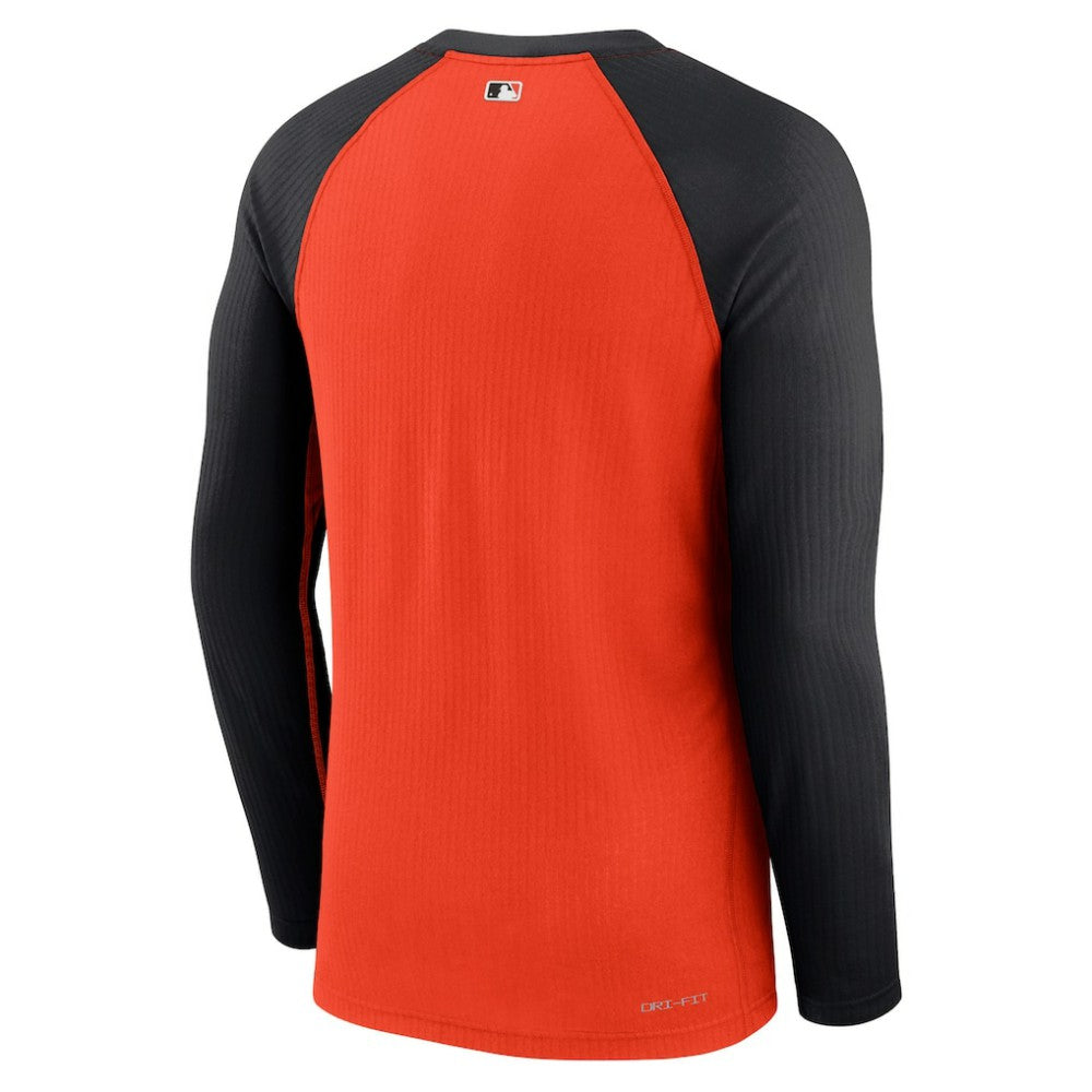 San Francisco Giants Nike Authentic Collection Game Raglan Performance Long Sleeve T-Shirt - Orange T-shirts