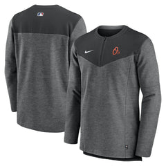 Baltimore Orioles Nike Authentic Collection Game Time Performance Half-Zip Top - Black Tops