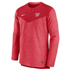 Washington Nationals Nike Authentic Collection Game Time Performance Half-Zip Top - Red Tops