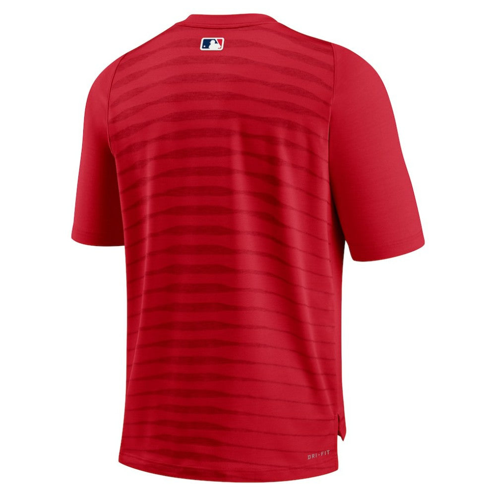 Los Angeles Angels Nike Authentic Collection Pregame Raglan Performance V-Neck T-Shirt - Red T-shirts