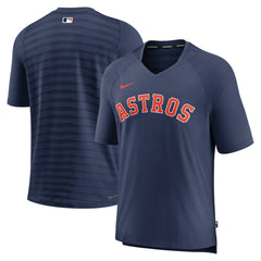 Houston Astros Nike Authentic Collection Pregame Raglan Performance V-Neck T-Shirt - Navy T-shirts