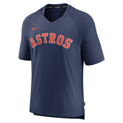 Houston Astros Nike Authentic Collection Pregame Raglan Performance V-Neck T-Shirt - Navy T-shirts