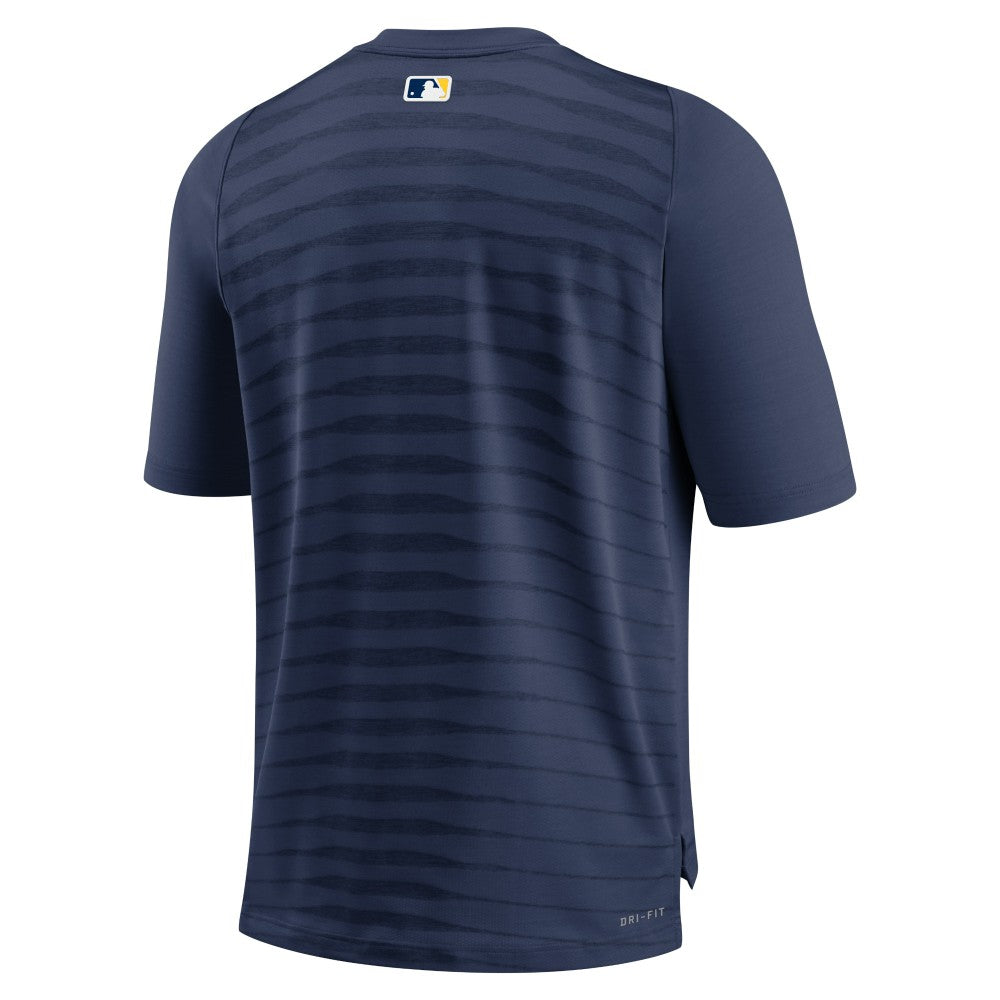 Milwaukee Brewers Nike Authentic Collection Pregame Raglan Performance V-Neck T-Shirt - Navy T-shirts