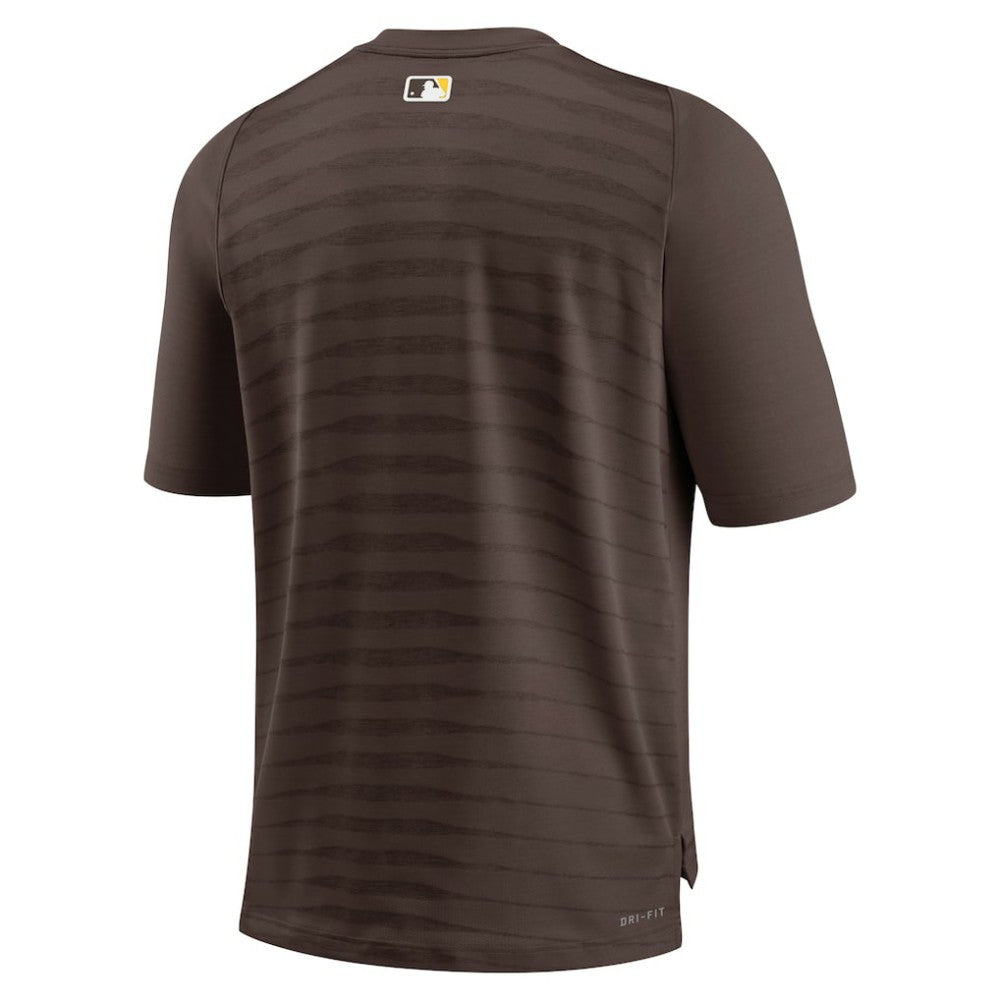 San Diego Padres Nike Authentic Collection Pregame Raglan Performance V-Neck T-Shirt - Brown T-shirts