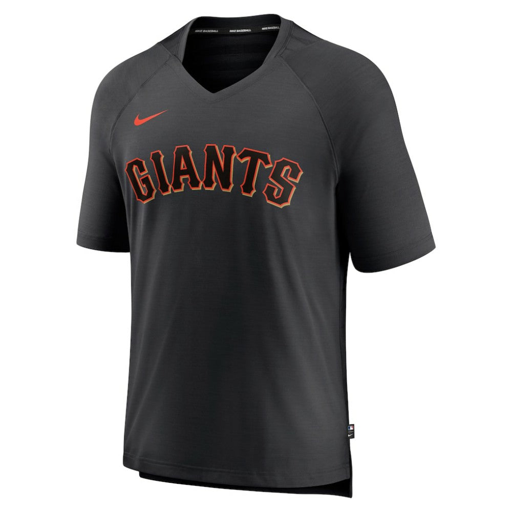 San Francisco Giants Nike Authentic Collection Pregame Raglan Performance V-Neck T-Shirt - Black T-shirts